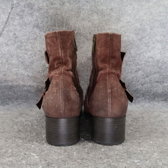 Clarks Shoes Womens 7 Bootie Fashion Buckle Strap Zip Leather Brown Elvina Haze - Picture 5 of 15